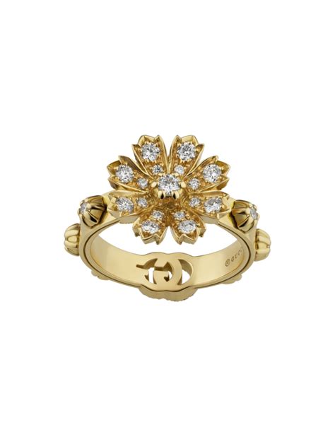 gucci flora ring 18k|Gucci Flora Flower Ring .